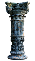 AI generated Ancient Greek column PNG. Tall Ancient Greek pillar isolated. Doric column PNG. Ionic column PNG. Corinthian column png. Ancient Greek architecture png