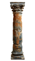 AI generated Ancient Greek column PNG. Tall Ancient Greek pillar isolated. Doric column PNG. Ionic column PNG. Corinthian column png. Ancient Greek architecture png