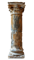 AI generated Ancient Greek column PNG. Tall Ancient Greek pillar isolated. Doric column PNG. Ionic column PNG. Corinthian column png. Ancient Greek architecture png