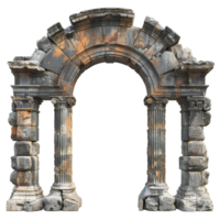 AI generated Ancient Greek arch of triumph PNG. Ancient Greek architecture including he Doric order, the Ionic order, and the Corinthian order PNG