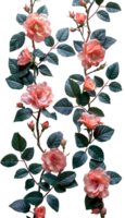 AI generated Flower garland PNG. Flower arrangement for celebrations and parties isolated. Colorful flower garland PNG. Wall deco png