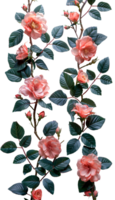 ai gerado flor festão png. flor arranjo para celebrações e festas isolado. colorida flor festão png. parede deco png