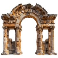 AI generated Ancient Greek arch of triumph PNG. Ancient Greek architecture including he Doric order, the Ionic order, and the Corinthian order PNG