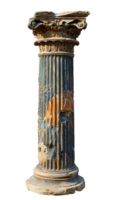 ai gerado antigo grego coluna png. alta antigo grego pilar isolado. dórico coluna png. iônico coluna png. corinthian coluna png. antigo grego arquitetura png