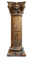 ai generado antiguo griego columna png. alto antiguo griego pilar aislado. dórico columna png. iónico columna png. corintio columna png. antiguo griego arquitectura png