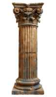 AI generated Ancient Greek column PNG. Tall Ancient Greek pillar isolated. Doric column PNG. Ionic column PNG. Corinthian column png. Ancient Greek architecture png