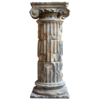 AI generated Old greek column PNG. Greek column isolated. Doric column PNG. Ionic column PNG. Corinthian column PNG. Ancient Greek architecture png