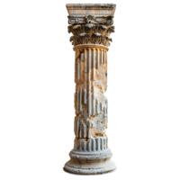 AI generated Old greek column PNG. Greek column isolated. Doric column PNG. Ionic column PNG. Corinthian column PNG. Ancient Greek architecture png