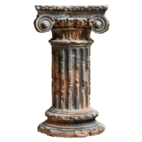 ai generiert alt griechisch Säule png. griechisch Säule isoliert. doric Säule png. ionisch Säule png. korinthisch Säule png. uralt griechisch die Architektur png