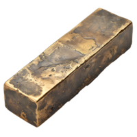 ai généré bronze bar png. bronze lingot isolé. réfléchissant bronze bar pour fonte png. bronze Haut vue plat allonger isolé png