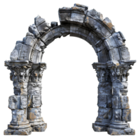 AI generated Ancient Greek arch of triumph PNG. Ancient Greek architecture including he Doric order, the Ionic order, and the Corinthian order PNG