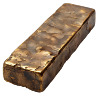 ai généré bronze bar png. bronze lingot isolé. réfléchissant bronze bar pour fonte png. bronze Haut vue plat allonger isolé png