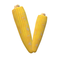 Corn vegetable 3d rendering png