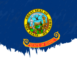 Grunge-style flag of Idaho. png