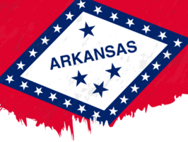 grunge-stijl vlag van Arkansas. png