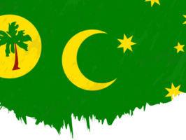 estilo grunge bandera de cocos islas png