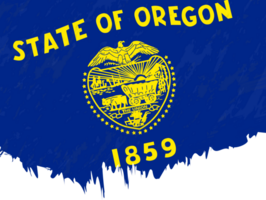 Grunge-style flag of Oregon. png