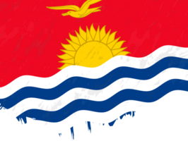 Grunge-Stil Flagge von Kiribati. png