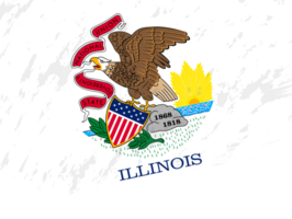 style grunge drapeau de Illinois. png