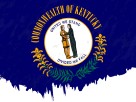 Grunge-style flag of Kentucky. png