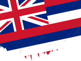 Grunge-style flag of Hawaii. png