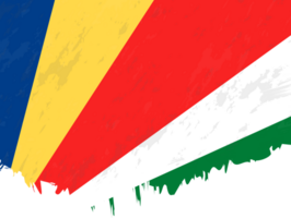 Grunge-Stil Flagge von Seychellen. png