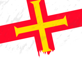 Grunge-style flag of Guernsey. png