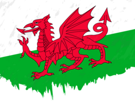 grunge-stil flagga av Wales. png