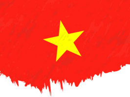 Grunge-Stil Flagge von Vietnam. png