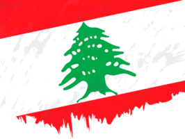 Grunge-style flag of Lebanon. png