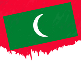 estilo grunge bandera de Maldivas. png