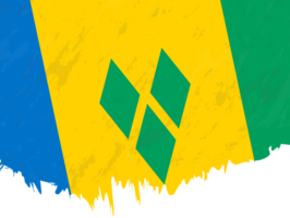 grunge-stijl vlag van heilige vincent en de grenadines. png