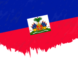 Grunge-Stil Flagge von Haiti. png