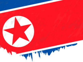 estilo grunge bandera de norte Corea. png