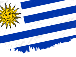 Grunge-style flag of Uruguay. png