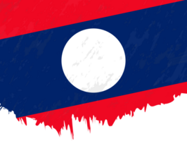 Grunge-style flag of Laos. png
