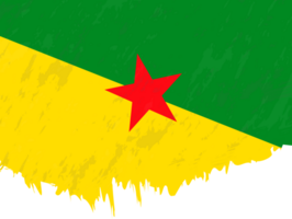 Grunge-style flag of French Guiana. png