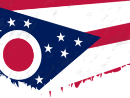 estilo grunge bandera de Ohio. png