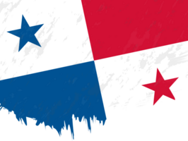 Grunge-Stil Flagge von Panama. png