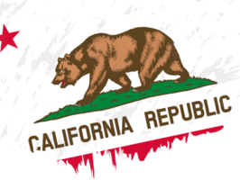 Grunge-style flag of California. png