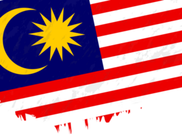 grunge-stil flagga av malaysia. png