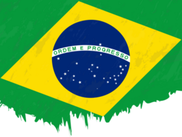 estilo grunge bandera de Brasil. png