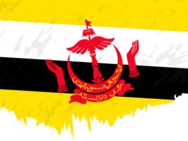 Grunge-style flag of Brunei. png