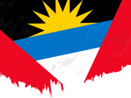 estilo grunge bandeira do Antígua e barbuda. png