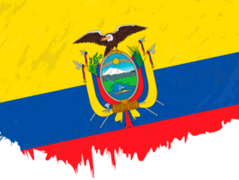 Grunge-style flag of Ecuador. png