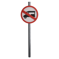 No tuk tuk sign on the road clipart flat design icon isolated on transparent background, 3D render road sign and traffic sign concept png