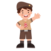 illustrazione di indonesiano ragazzo scout png