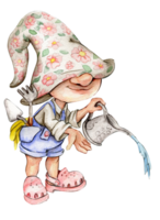 aquarelle main tiré mignonne nordique scandinave gnome. png