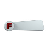 Letter F banner with frame png