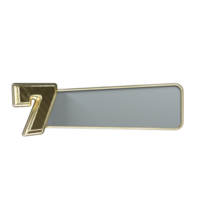 Number 7 text banner with frame png